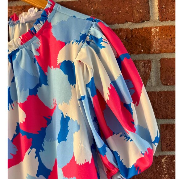 Michelle McDowell Abstract Puff Sleeve Top - Picture 8 of 9